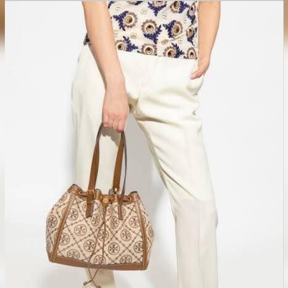 Tory Burch T Mongram Jacquard Tote - Picture 13 of 13